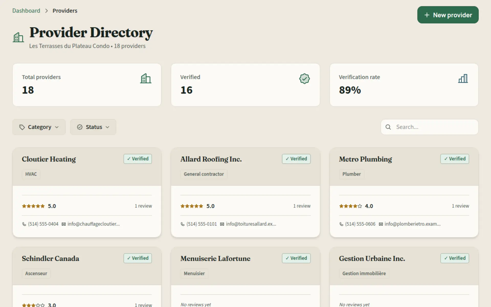Kohabit vendor directory