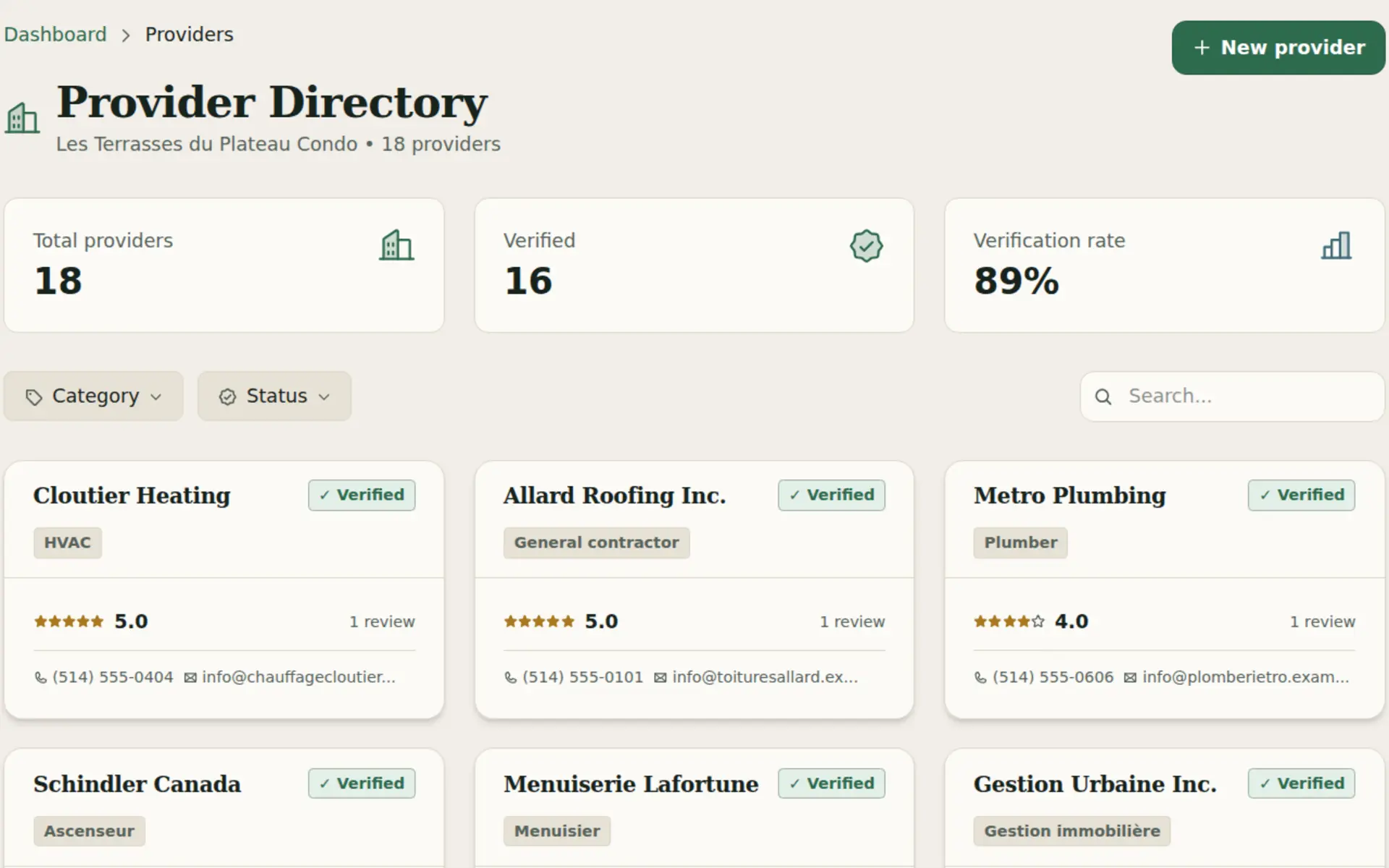 Kohabit vendor directory