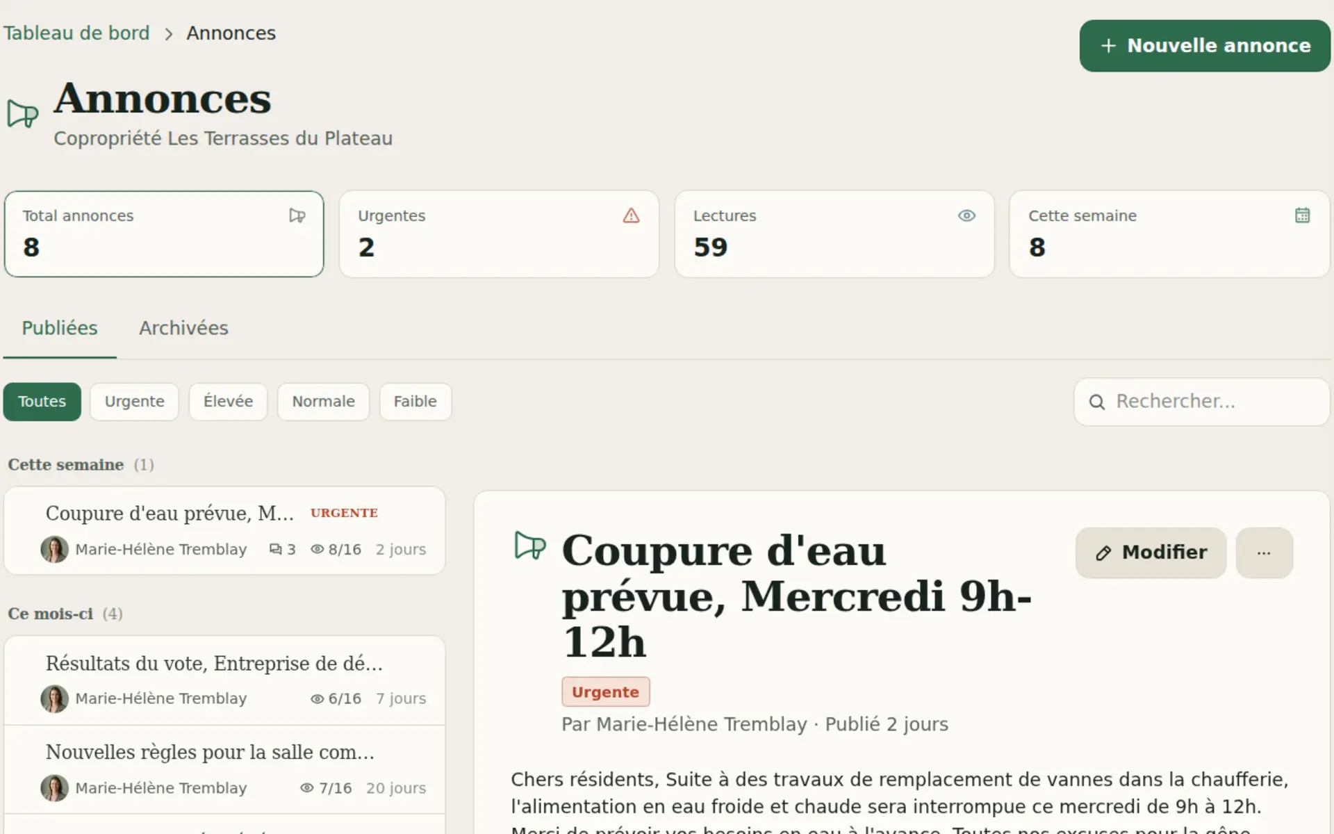 Module d'annonces Kohabit