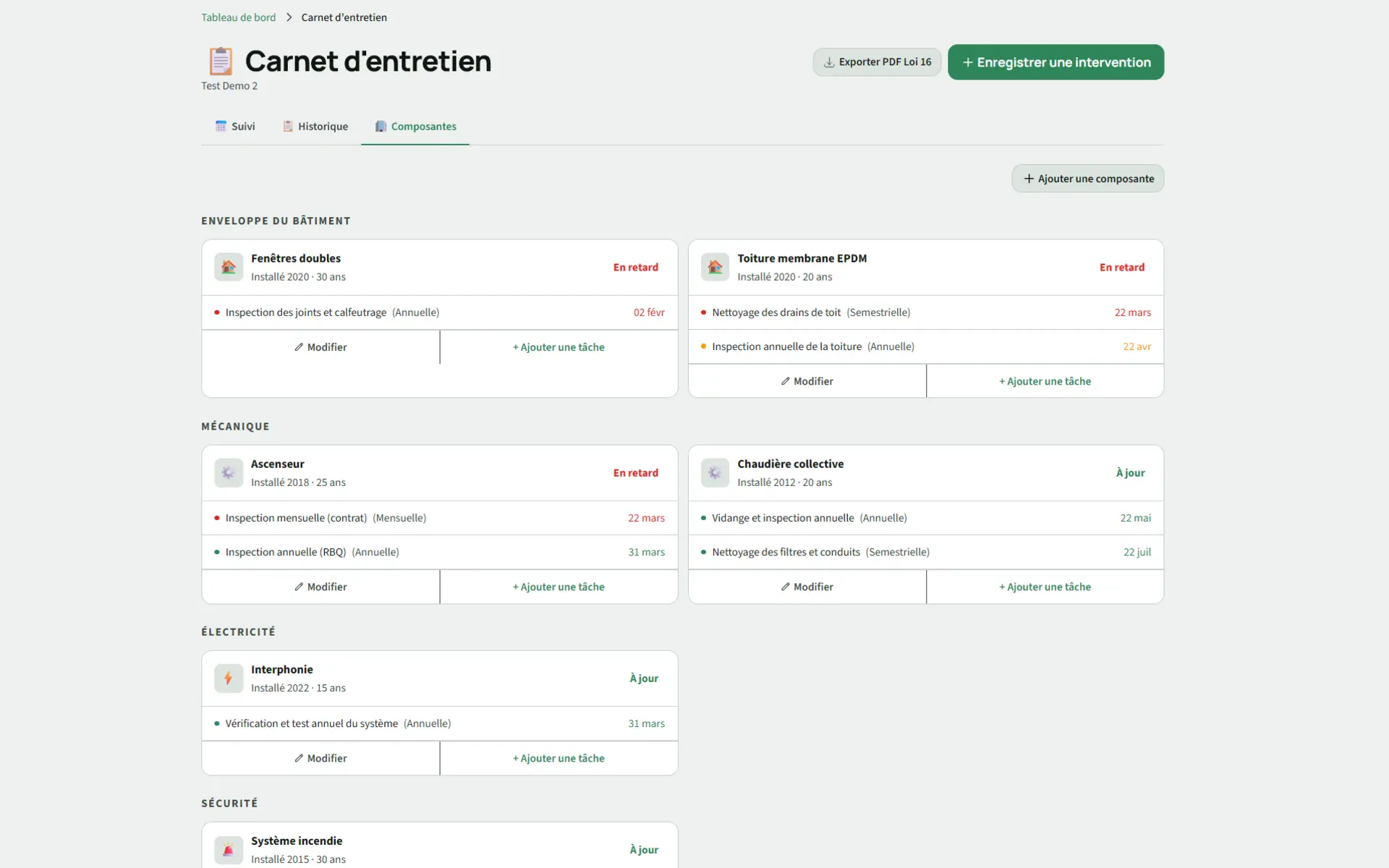 Carnet d'entretien Kohabit, conformité Loi 16