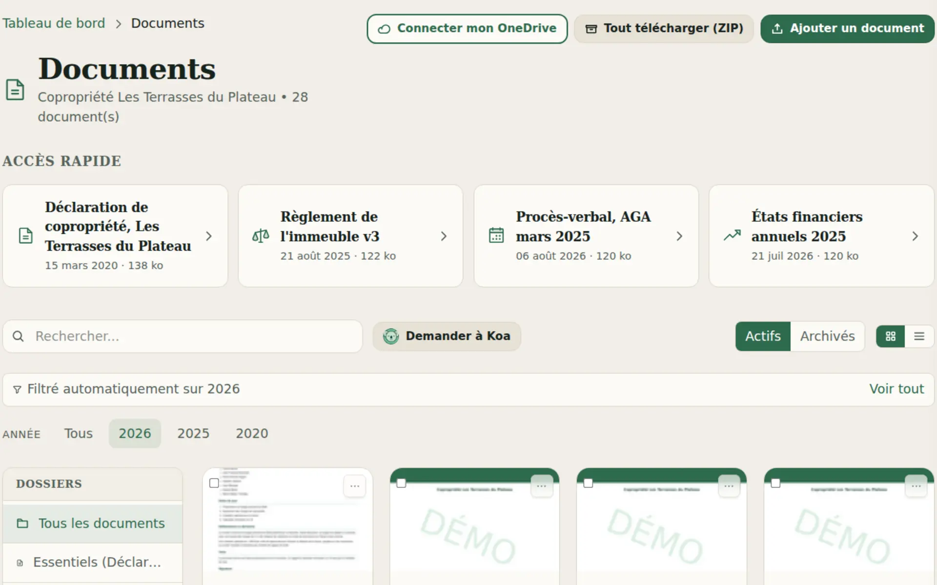 Gestionnaire de documents Kohabit