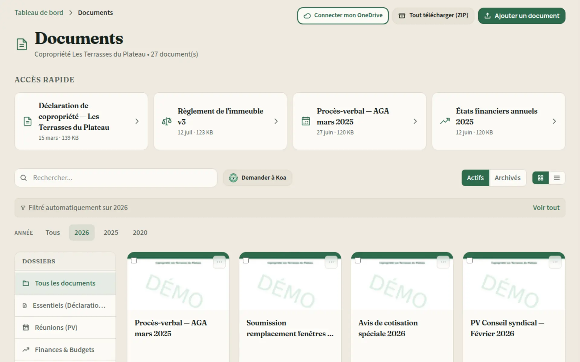 Gestionnaire de documents Kohabit