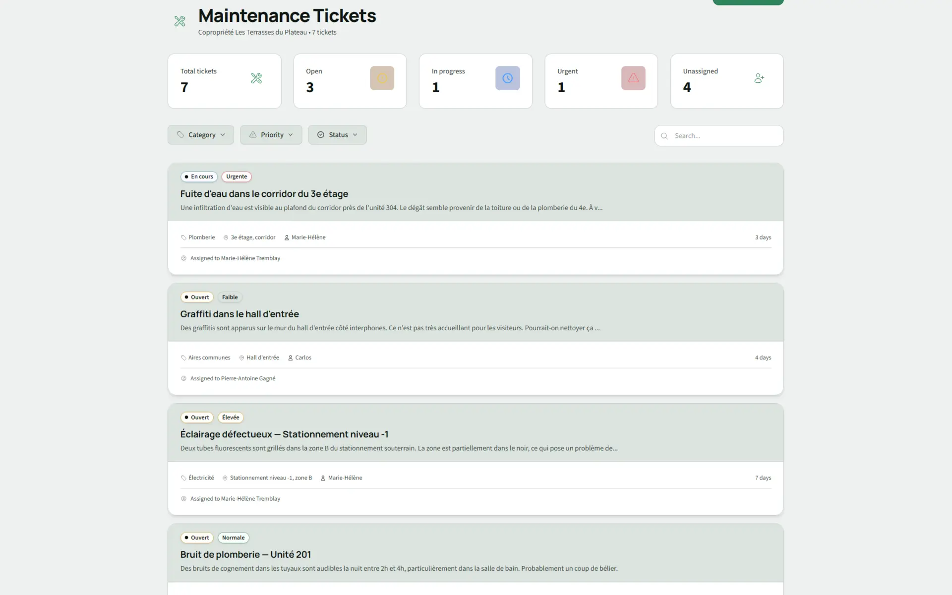 Kohabit maintenance tickets